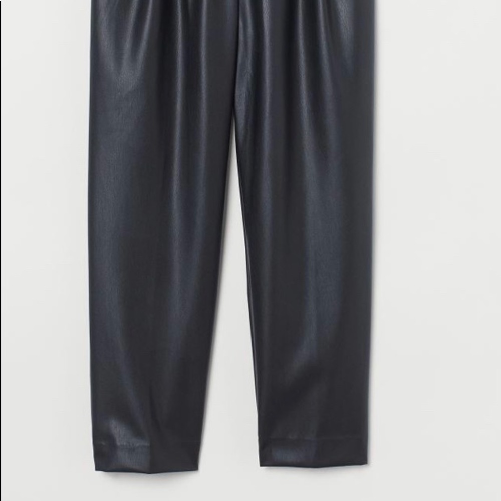 Leather white pants